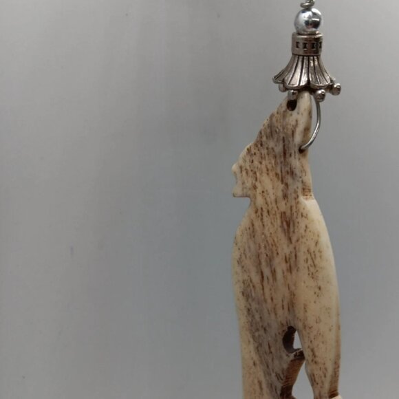 Coyote Howling Pierced Earrings Resign Edna Designs 3 1/2 Inch Southwest Charm - Picture 4 of 4